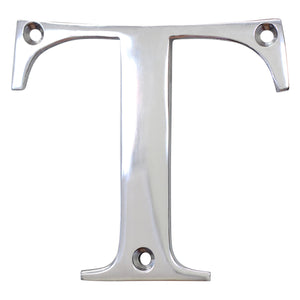 Letter BR2350 Modern, Serif House Letter, Polished Chrome