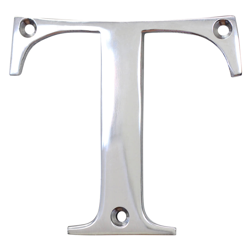 Letter BR2350 Modern, Serif House Letter, Polished Chrome