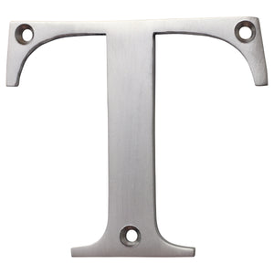 Letter BR2350 Modern, Serif House Letter, Satin Chrome
