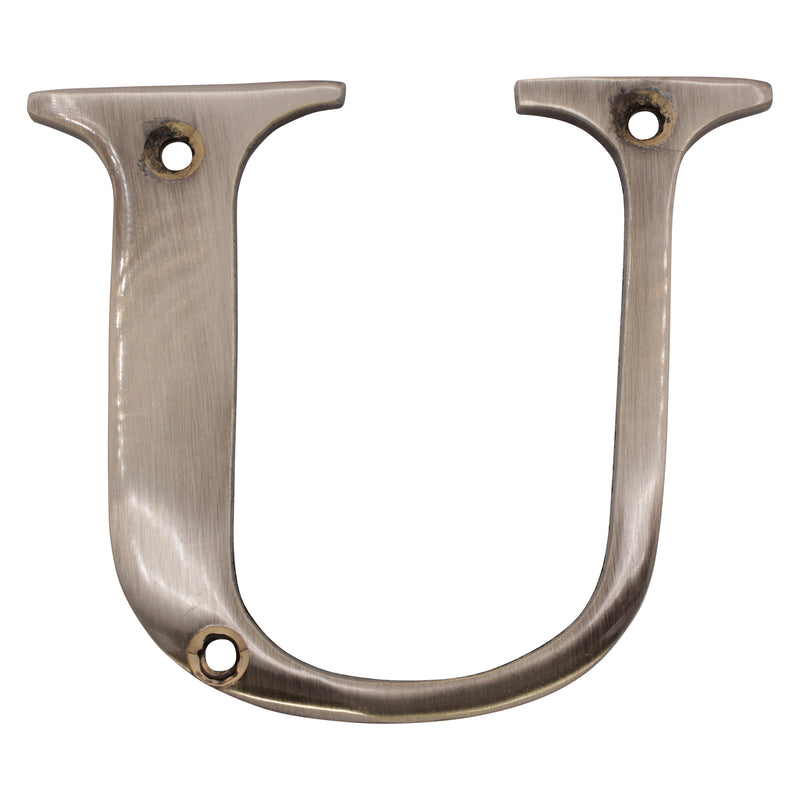 Letter BR2350 Modern, Serif House Letter, Antique Nickel