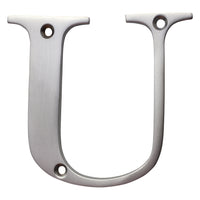 Letter BR2350 Modern, Serif House Letter, Brushed Chrome