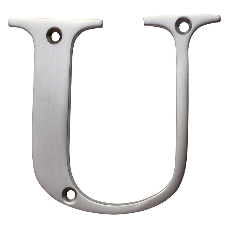 Letter BR2350 Modern, Serif House Letter, Brushed Chrome