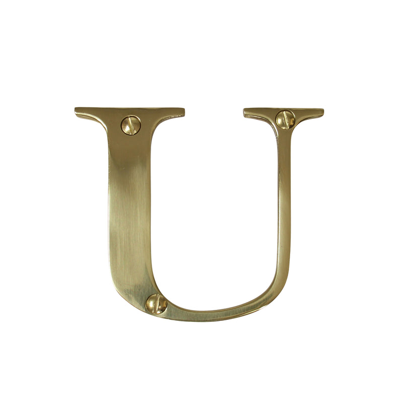 Letter BR2350 Modern, Serif House Letter, Polished Brass
