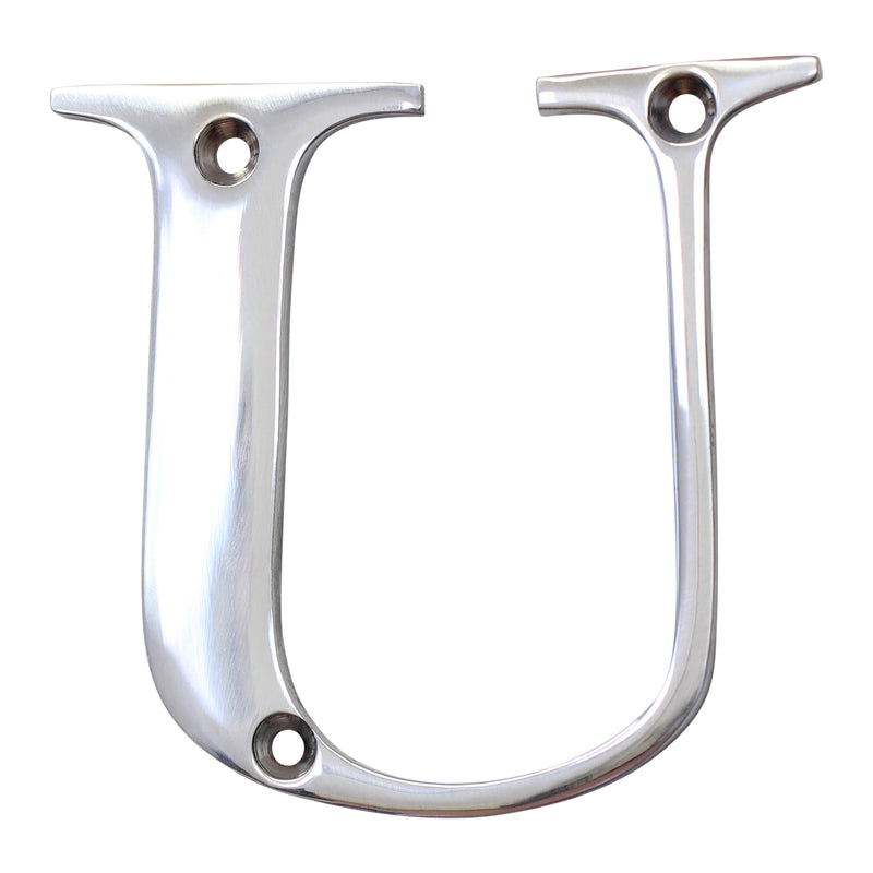 Letter BR2350 Modern, Serif House Letter, Polished Chrome