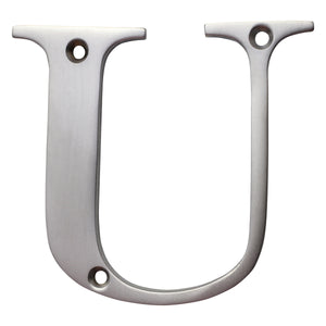 Letter BR2350 Modern, Serif House Letter, Satin Chrome