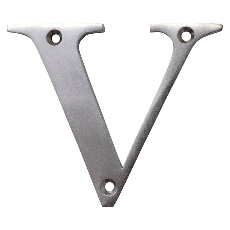 Letter BR2350 Modern, Serif House Letter, Brushed Chrome