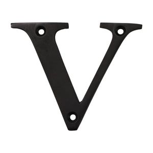 Letter BR2350 Modern, Serif House Letter, Oil Bronzed Black