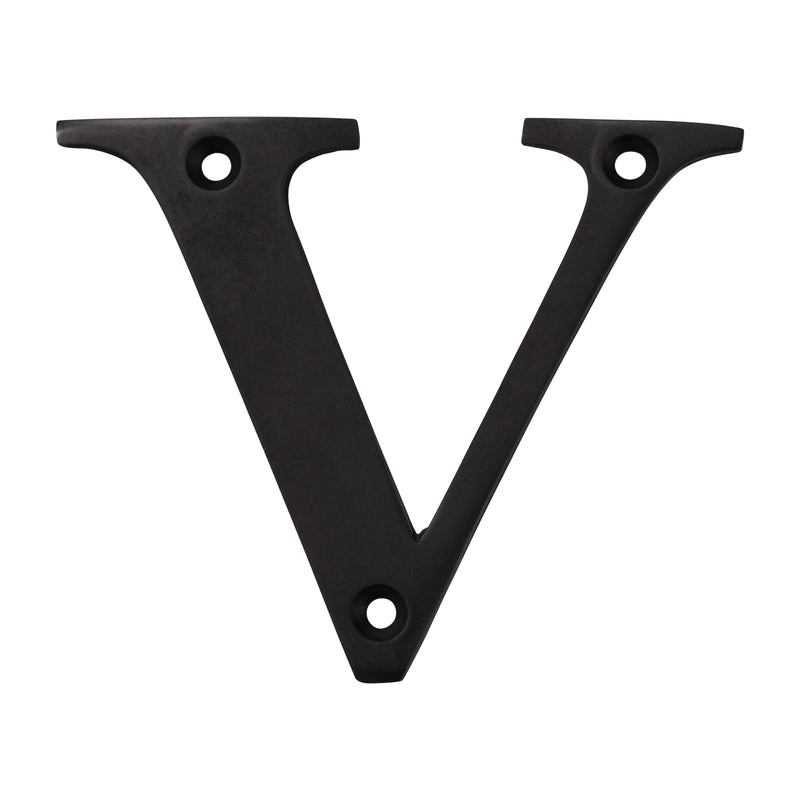 Letter BR2350 Modern, Serif House Letter, Oil Bronzed Black
