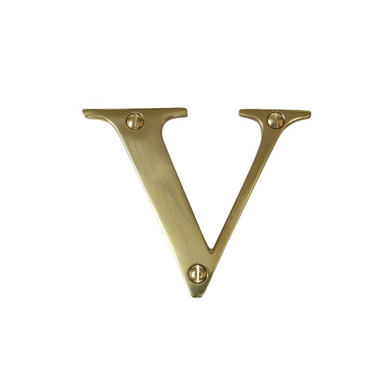 Letter BR2350 Modern, Serif House Letter, Polished Brass