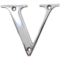 Letter BR2350 Modern, Serif House Letter, Polished Chrome