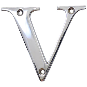 Letter BR2350 Modern, Serif House Letter, Polished Chrome