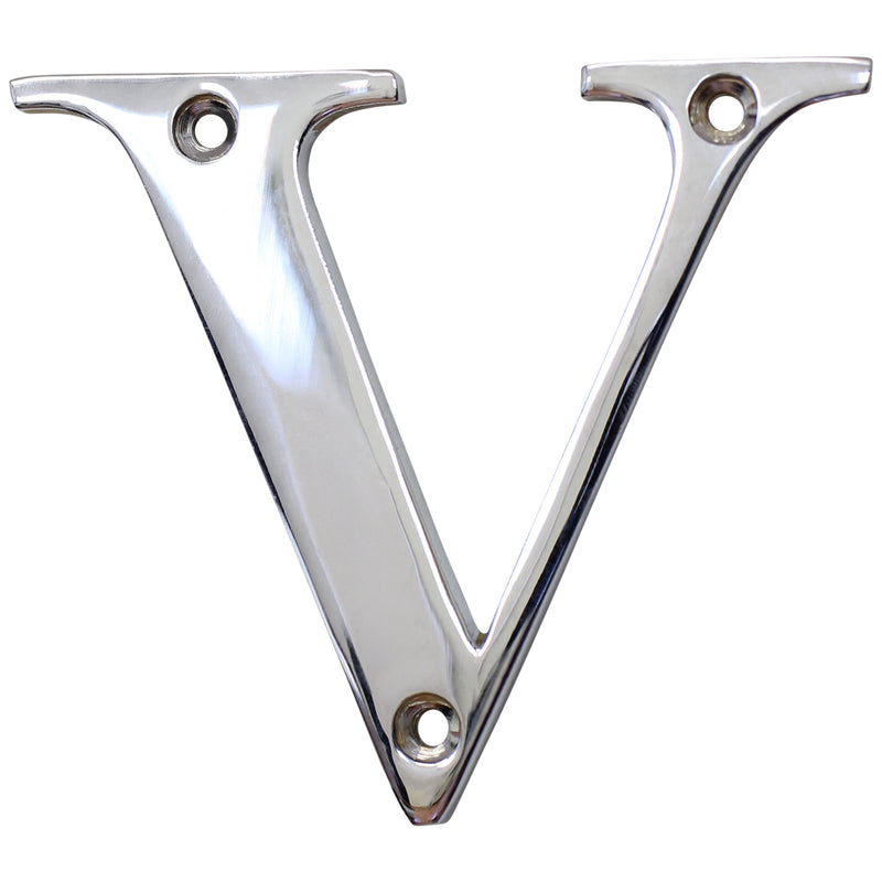 Letter BR2350 Modern, Serif House Letter, Polished Chrome