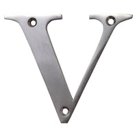 Letter BR2350 Modern, Serif House Letter, Satin Chrome