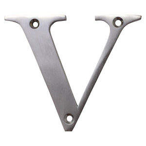 Letter BR2350 Modern, Serif House Letter, Satin Chrome