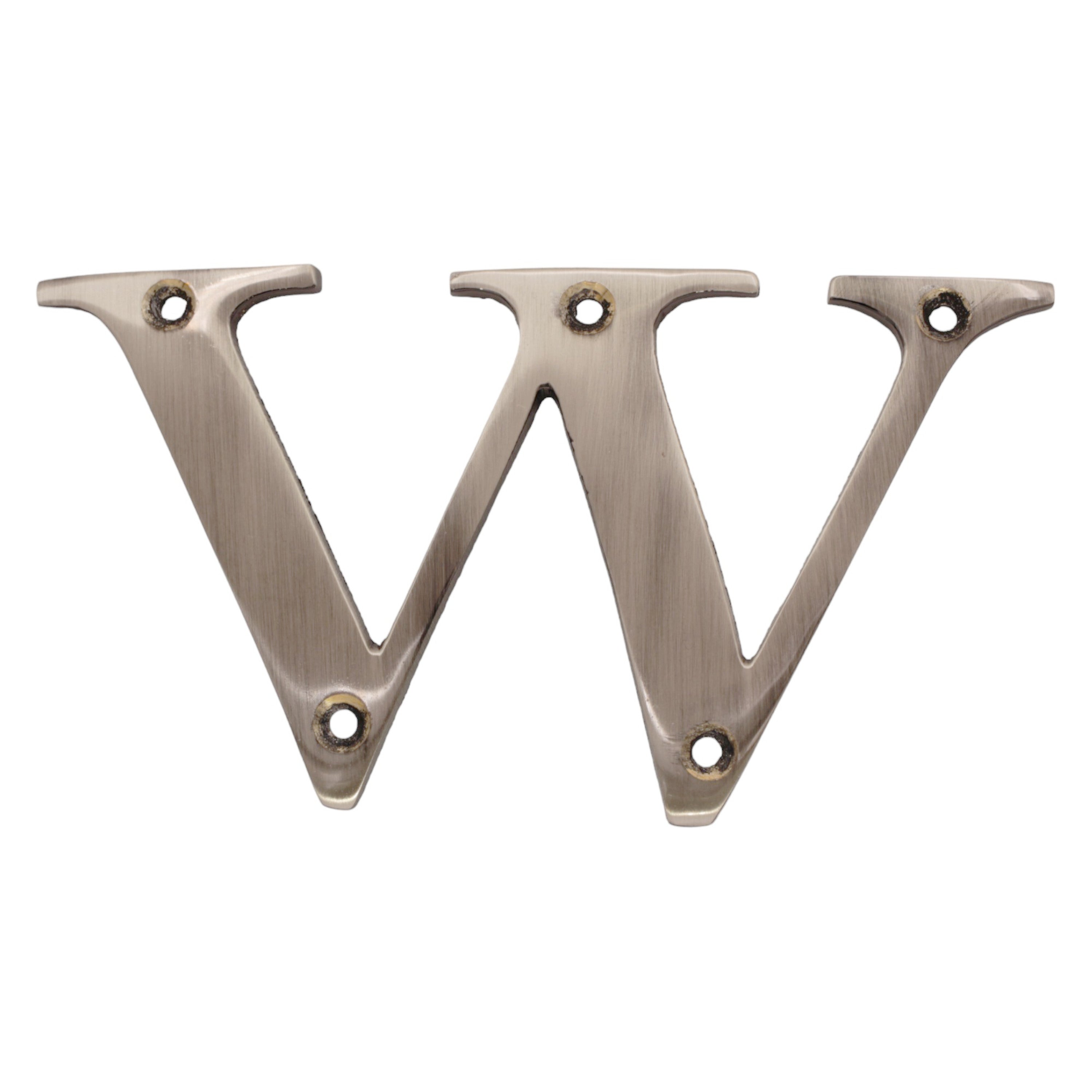 Letter BR2350] Modern Serif House Letter - Antique Nickel Finish