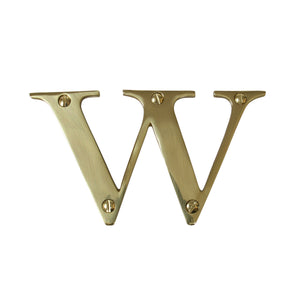 Letter BR2350 Modern, Serif House Letter, Polished Brass