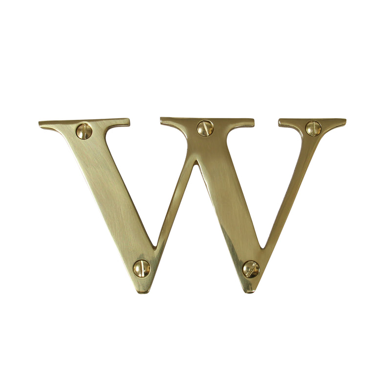 Letter BR2350 Modern, Serif House Letter, Polished Brass