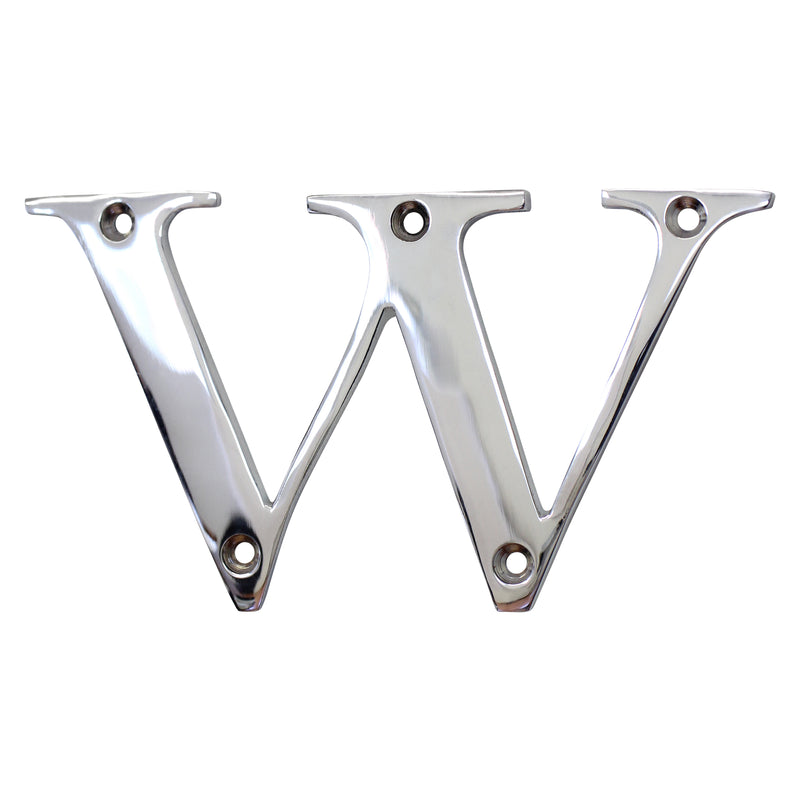 Letter BR2350 Modern, Serif House Letter, Polished Chrome