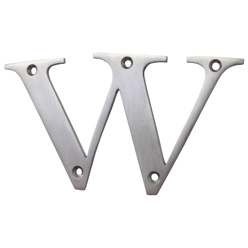 Letter BR2350 Modern, Serif House Letter, Satin Chrome