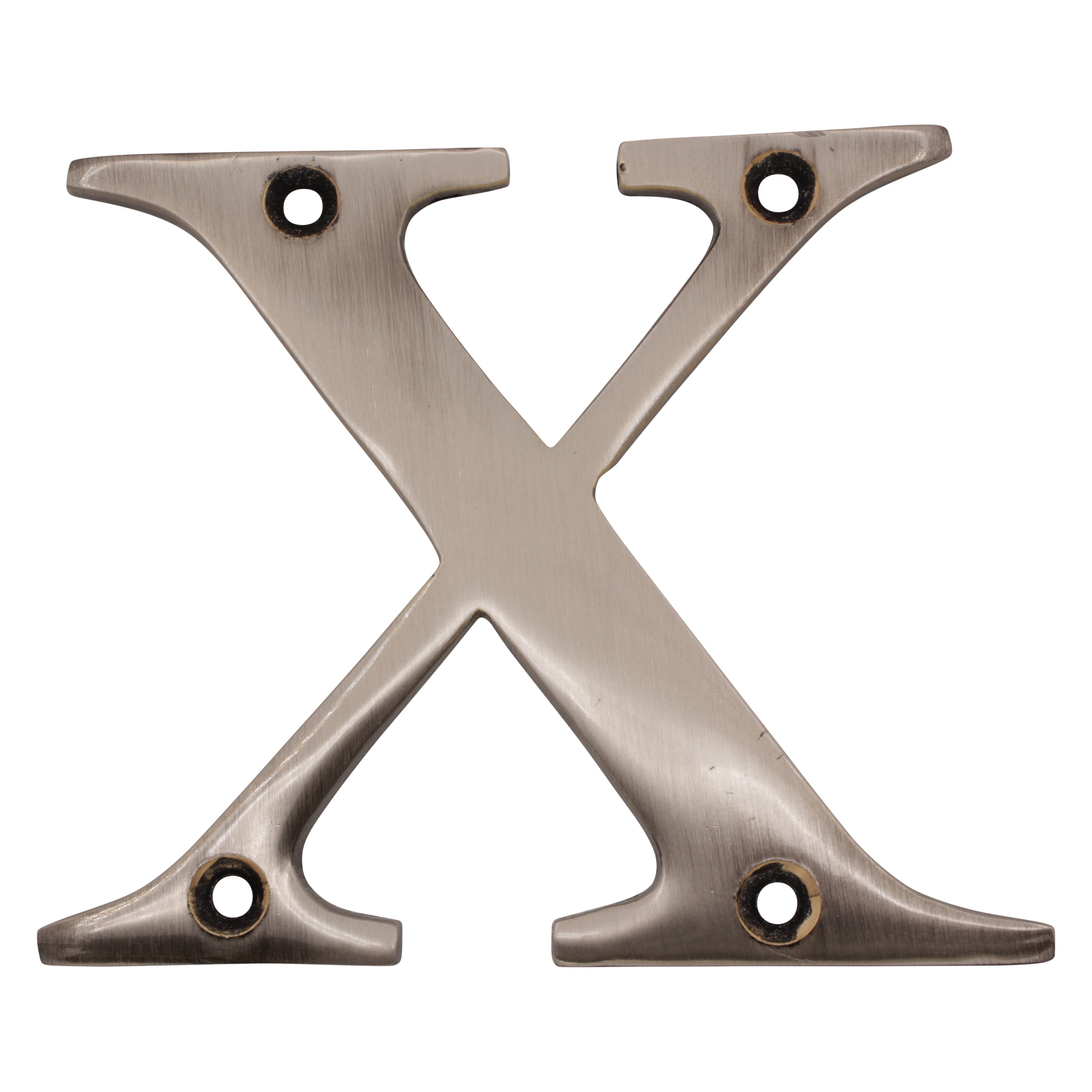 Letter BR2350] Modern Serif House Letter - Antique Nickel Finish