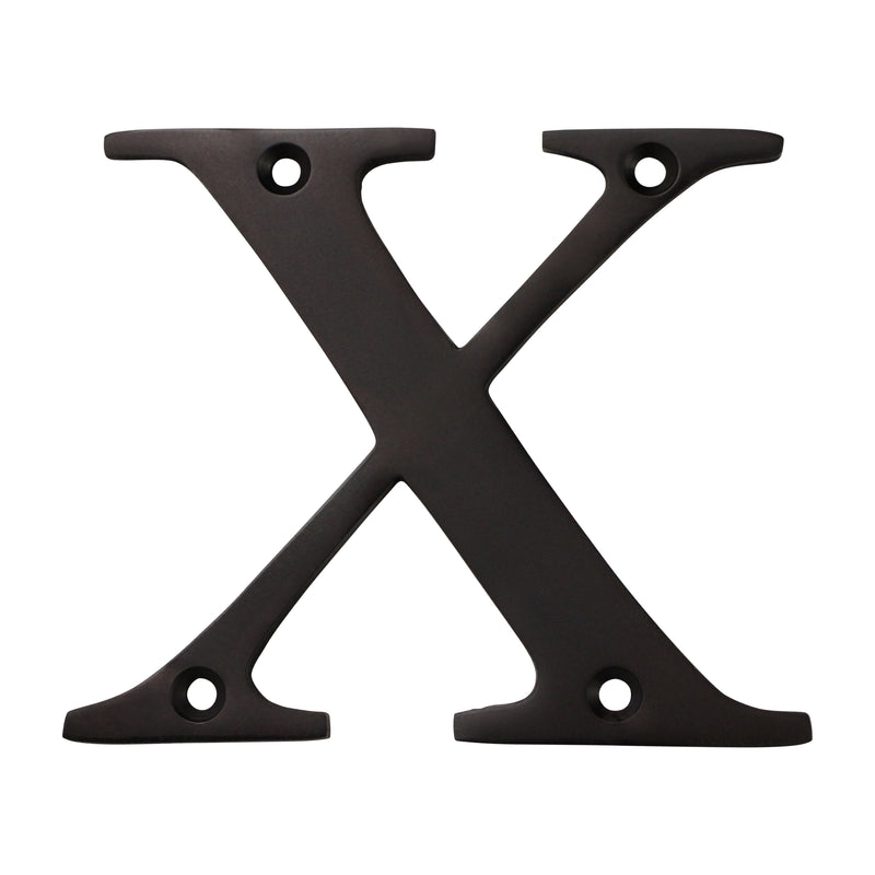 Letter BR2350 Modern, Serif House Letter, Oil Bronzed Black