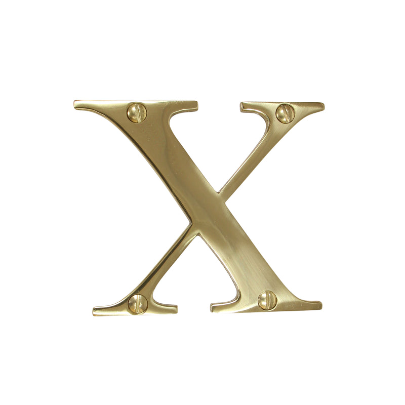 Letter BR2350 Modern, Serif House Letter, Polished Brass