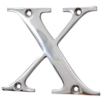 Letter BR2350 Modern, Serif House Letter, Polished Chrome