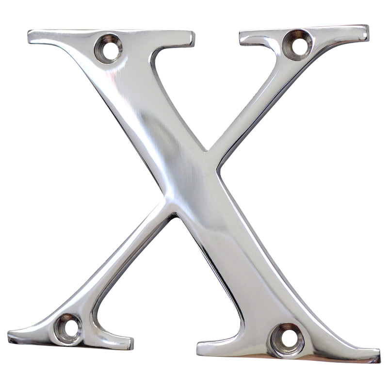 Letter BR2350 Modern, Serif House Letter, Polished Chrome