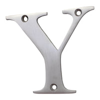 Letter BR2350 Modern, Serif House Letter, Brushed Chrome