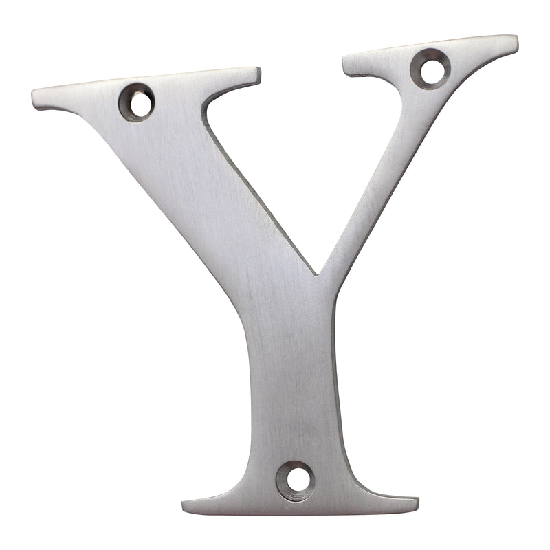 Letter BR2350 Modern, Serif House Letter, Brushed Chrome