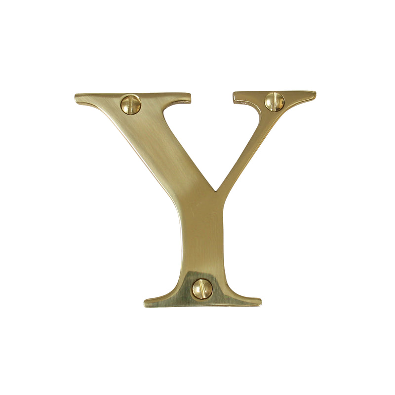 Letter BR2350 Modern, Serif House Letter, Polished Brass