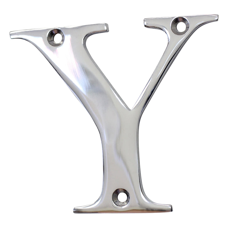 Letter BR2350 Modern, Serif House Letter, Polished Chrome