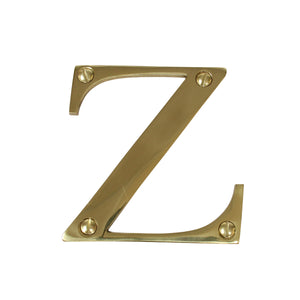 Letter BR2350 Modern, Serif House Letter, Polished Brass