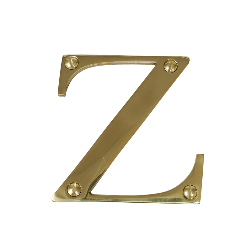 Letter BR2350 Modern, Serif House Letter, Polished Brass