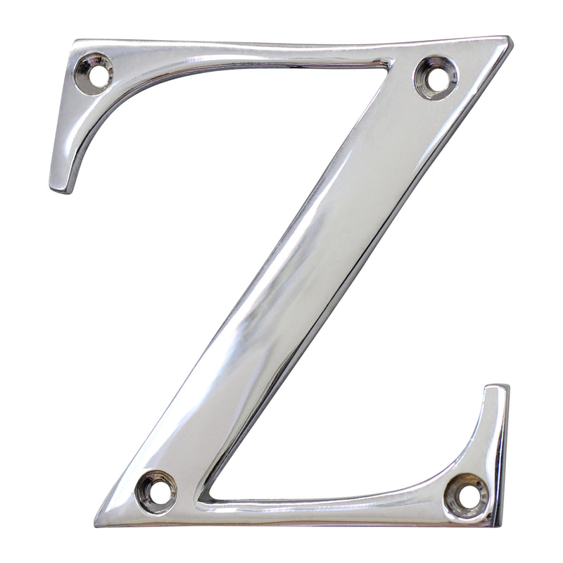 Letter BR2350 Modern, Serif House Letter, Polished Chrome
