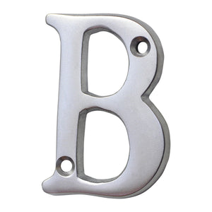 Letter BR2351 Modern, Serif House Letter, Satin Chrome
