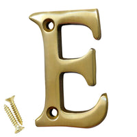 Letter BR2351 Modern, Small, Serif House Letter, Polished Brass