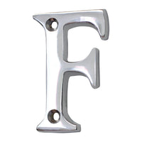 Letter BR2351 Modern, Small, Serif House Letter, Polished Chrome