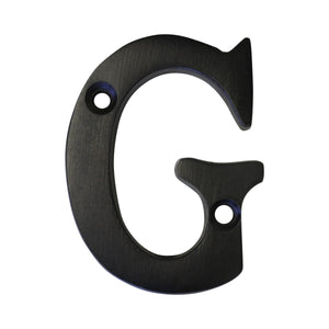 Letter BR2351 Modern, Serif House Letter, Oil Bronzed Black