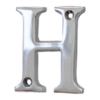 Letter BR2351 Modern, Small, Serif House Letter, Polished Chrome