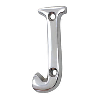 Letter BR2351 Modern, Small, Serif House Letter, Polished Chrome