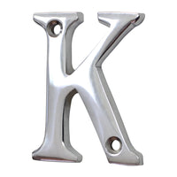 Letter BR2351 Modern, Small, Serif House Letter, Polished Chrome