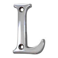 Letter BR2351 Modern, Small, Serif House Letter, Polished Chrome