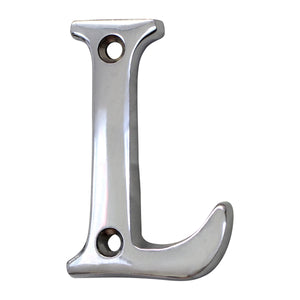 Letter BR2351 Modern, Small, Serif House Letter, Polished Chrome