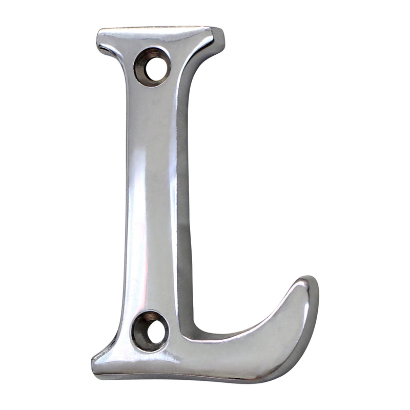 Letter BR2351 Modern, Small, Serif House Letter, Polished Chrome