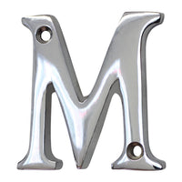 Letter BR2351 Modern, Small, Serif House Letter, Polished Chrome