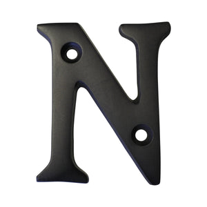 Letter BR2351 Modern, Serif House Letter, Oil Bronzed Black