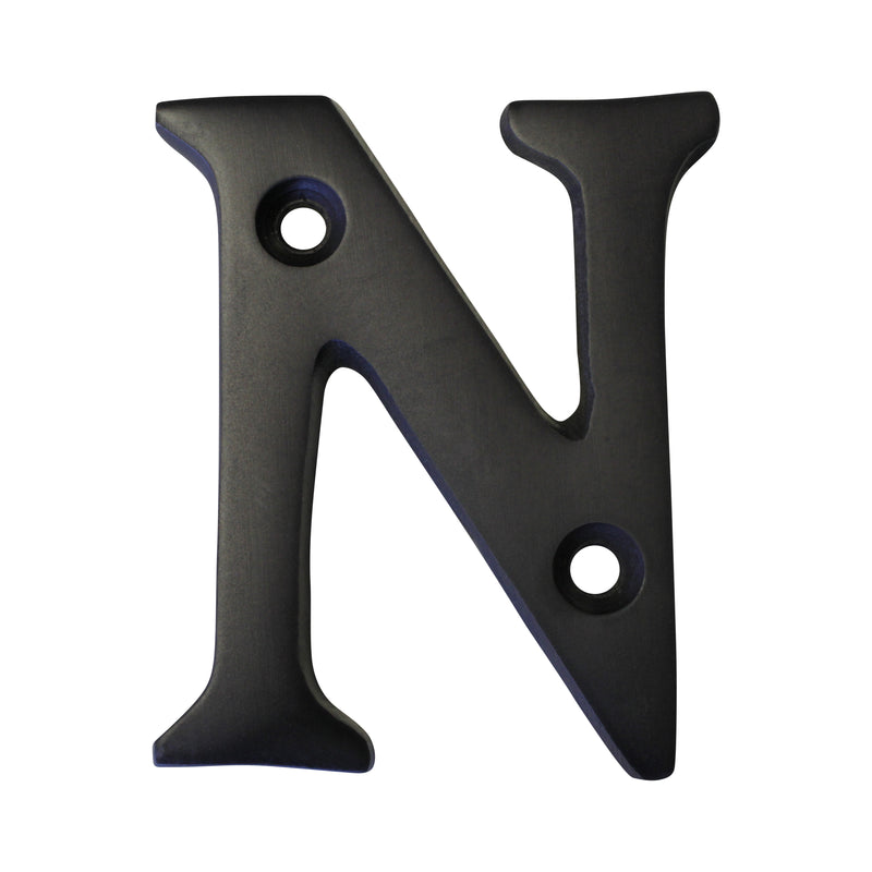 Letter BR2351 Modern, Serif House Letter, Oil Bronzed Black