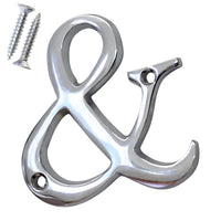 Letter BR2351 Modern, Small, Serif House Letter, Polished Chrome