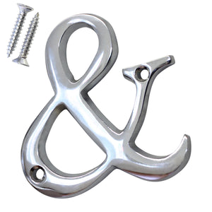 Letter BR2351 Modern, Small, Serif House Letter, Polished Chrome